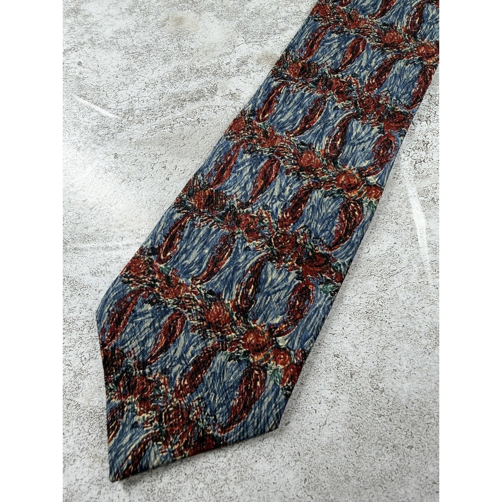 The Metropolitan Museum Of Art Silk Tie Mens One Size Blue Floral Necktie